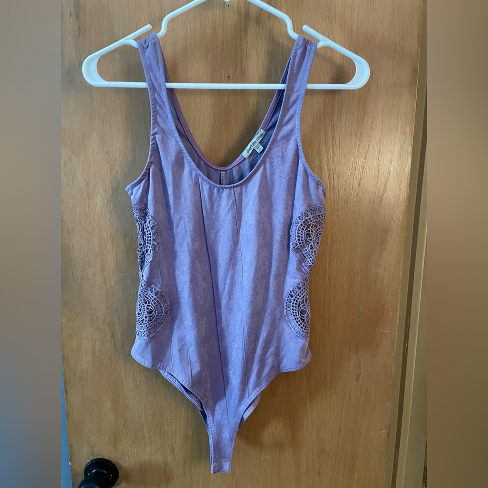Charlotte Russe purple tank bodysuit
